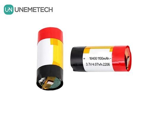 Kalite  3A Discharge Cylindrical Polymer Lithium Ion Battery 18400 3.7v 1100mah LiPo Battery Fabrika