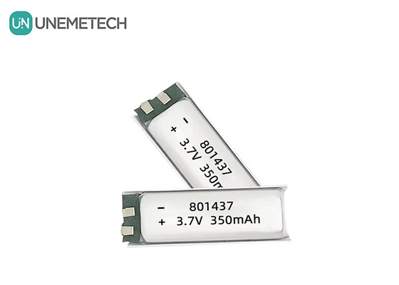 801437 3A Yüksek Hızlı Polimer Pil 3.7v 350mah IoT Elektronik Cihazlar için Lipo Pil
