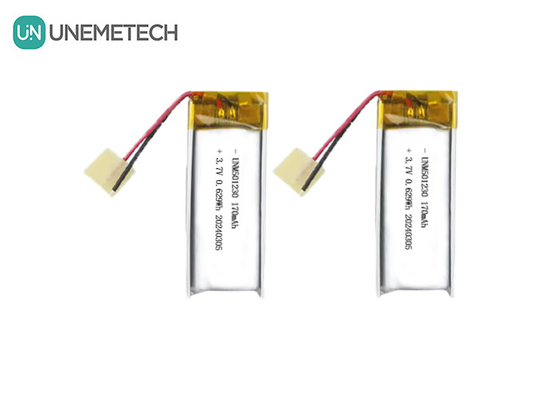 Kablosuz kulaklık için şarj edilebilir Lityum Polimer Pil 501230 3.7V 170mAh Li-Polimer Pil