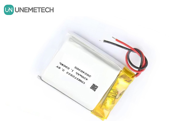 Özel 3.8V 420mAh Yüksek Voltajlı Lipo Pil 372933 Akıllı Saatler İçin 4.35V Lityum Pil