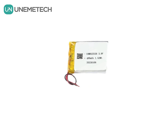 Özel 3.8V 400mAh Yüksek Voltajlı Lityum İyon Pil Paketi 622526 Akıllı Saatler İçin