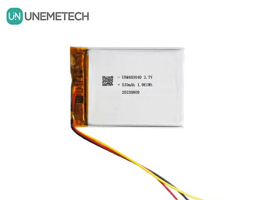 3.7V 530mAh Özel Lityum Polimer Pil 403040 UL1642 Uzun Döngü Ömrü ile