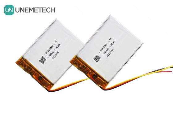 3.7V 530mAh Özel Lityum Polimer Pil 403040 UL1642 Uzun Döngü Ömrü ile