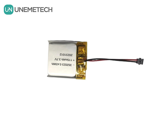 GPS izleyici için toptan şarj edilebilir Lipo pilleri 352023 3.7V 115mAh Li-ion polimer pil