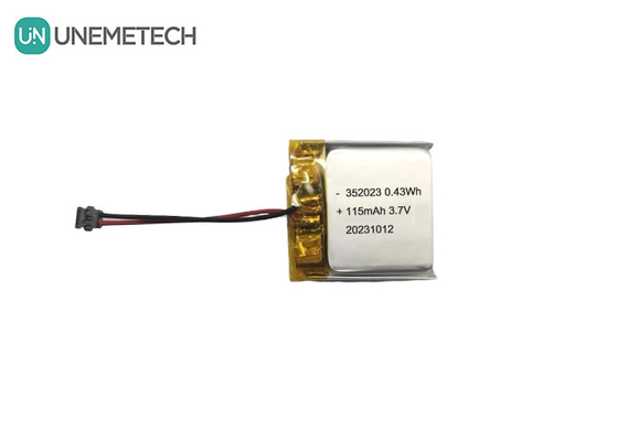 GPS izleyici için toptan şarj edilebilir Lipo pilleri 352023 3.7V 115mAh Li-ion polimer pil