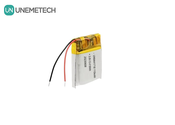 3.8V 441718 Yüksek Voltajlı Polimer Lityum İyon Pil 110mAh Tıbbi Bilezik için