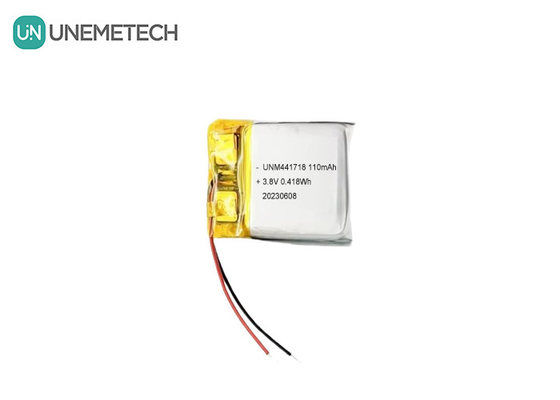 3.8V 441718 Yüksek Voltajlı Polimer Lityum İyon Pil 110mAh Tıbbi Bilezik için