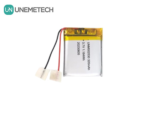 502530 giyilebilir ürünler için 3.7V 320mAh şarj edilebilir polimer lityum pil