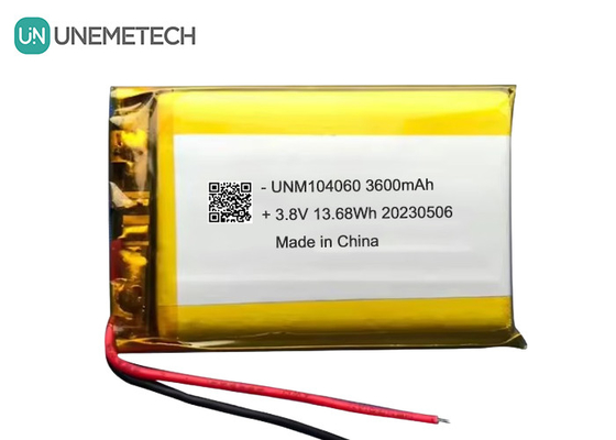 UNEMETECH 4.35V Yüksek Voltajlı Lipo Pil 104060 3.8V 3600mAh Lityum İyonlı Polimer Pil