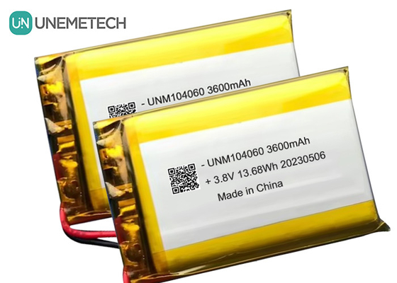 UNEMETECH 4.35V Yüksek Voltajlı Lipo Pil 104060 3.8V 3600mAh Lityum İyonlı Polimer Pil