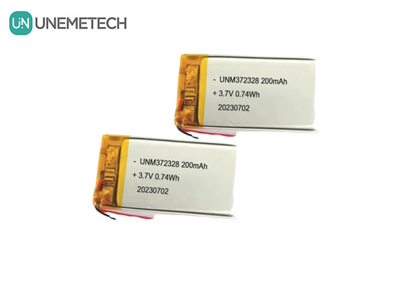 3.7V Lipo Şarj Pil 372328 3.7V 200mAh Elektronik Ürünler için Li-ion Polimer Pil