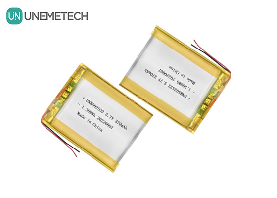 502533 3.7V 370mAh Telefon Saati için Şarj edilebilir Li-Polimer Pil