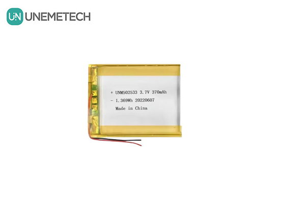 502533 3.7V 370mAh Telefon Saati için Şarj edilebilir Li-Polimer Pil