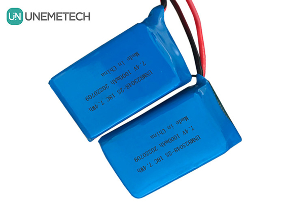 2S Yüksek Serbestleme Hızı LiPo Pil / 18C Lityum Polimer Pil 7.4v 1000mah 823048