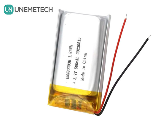 UNEMETECH 3.7V Li-ion Polimer Pil 500mAh Lityum Polimer Pil 802036 1.85Wh LiPo Pil