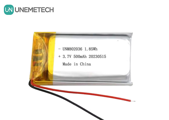UNEMETECH 3.7V Li-ion Polimer Pil 500mAh Lityum Polimer Pil 802036 1.85Wh LiPo Pil
