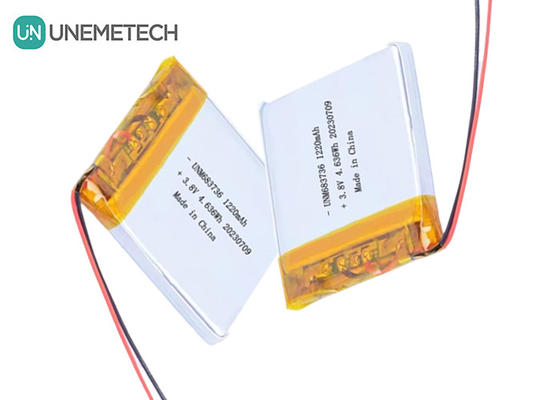 OEM 4.35V Yüksek Voltajlı Lityum Polimer Piller 1220mAh 683736 Uzun Döngü Hayatı