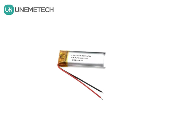 UNEMETECH 230mAh LiPo Pil 3.7V Lityum Polimer Pil 851228 Uzaktan Kumanda Kalemi için