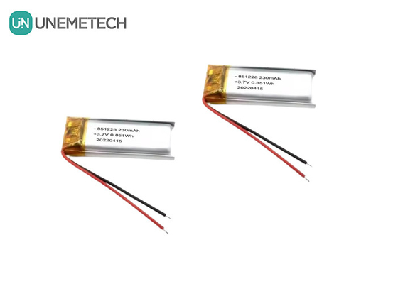 UNEMETECH 230mAh LiPo Pil 3.7V Lityum Polimer Pil 851228 Uzaktan Kumanda Kalemi için