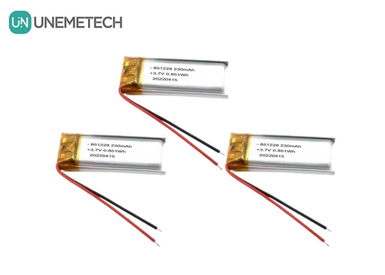 UNEMETECH 230mAh LiPo Pil 3.7V Lityum Polimer Pil 851228 Uzaktan Kumanda Kalemi için