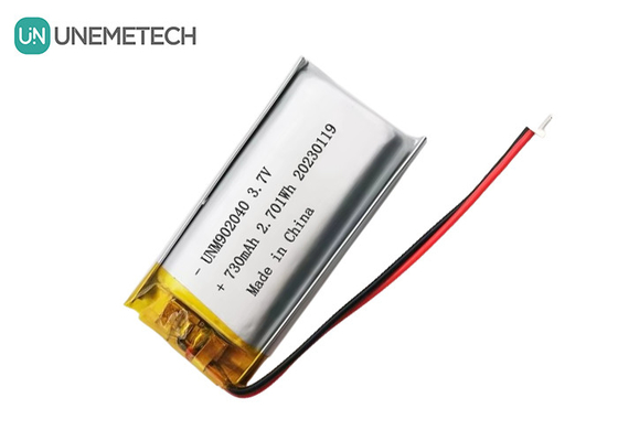 UL1642 Sertifikaları Mobil Cihaz için Şarj edilebilir Lipo Pil 902040 3.7V 730mAh