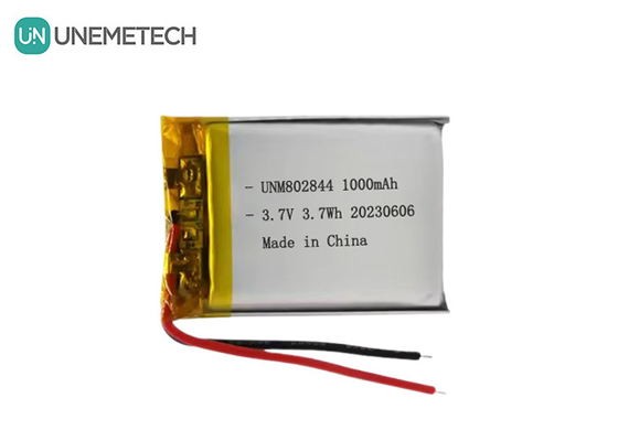3.7V Şarj edilebilir Li-ion Pil 1000mAh 802844 Küçük Ev Aletleri için Li-polimer Pil