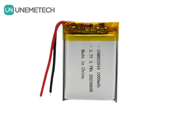 3.7V Şarj edilebilir Li-ion Pil 1000mAh 802844 Küçük Ev Aletleri için Li-polimer Pil