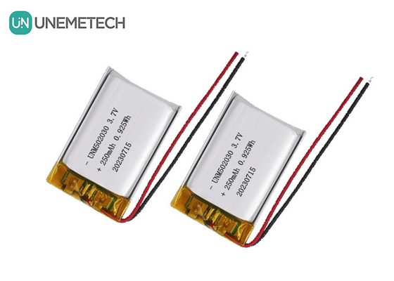 UNEMETECH 3.7V 250mAh Şarj edilebilir Lityum Polimer Pil 502030 Güzellik Cihazları için