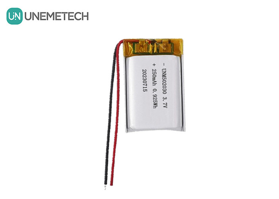 UNEMETECH 3.7V 250mAh Şarj edilebilir Lityum Polimer Pil 502030 Güzellik Cihazları için