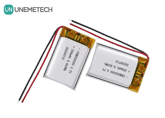 UNEMETECH 3.7V 250mAh Şarj edilebilir Lityum Polimer Pil 502030 Güzellik Cihazları için