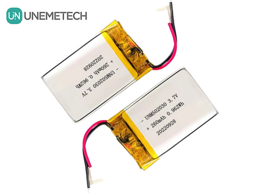 Şarj edilebilir Lipo Pilleri 502030 / 3.7V 260mAh Küçük Özel Lityum Polimer Pil