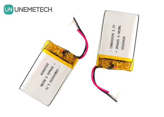Şarj edilebilir Lipo Pilleri 502030 / 3.7V 260mAh Küçük Özel Lityum Polimer Pil