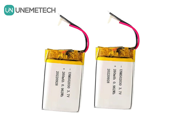 Şarj edilebilir Lipo Pilleri 502030 / 3.7V 260mAh Küçük Özel Lityum Polimer Pil