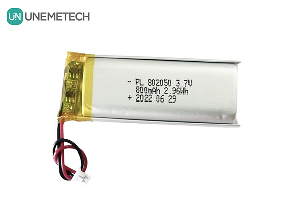 Özel Şarj edilebilir Polimer Lityum Pil 802050 3.7V 800mAh Li Poly Pil