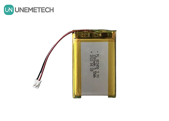 UNEMETECH 1.5A Şarj edilebilir Li-polimer Pil 803450 / 3.7V 1500mAh Lityum İyon Polimer Pil