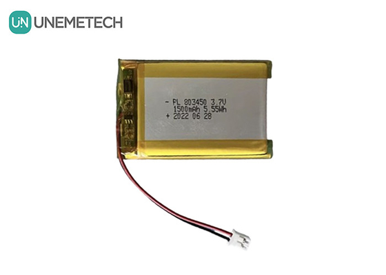 UNEMETECH 1.5A Şarj edilebilir Li-polimer Pil 803450 / 3.7V 1500mAh Lityum İyon Polimer Pil