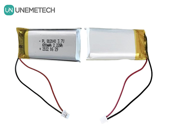 3.7V 600mAh Şarj edilebilir Li Polimer Pil 802040 Elektronik Ürünler için