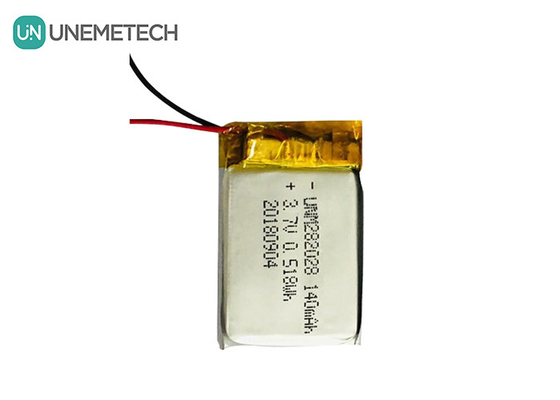 Gezilebilir cihazlar için düşük öz boşaltma Lipo Bataryası 282028 / 3.7V 140mAh Lityum Polimer Bataryası