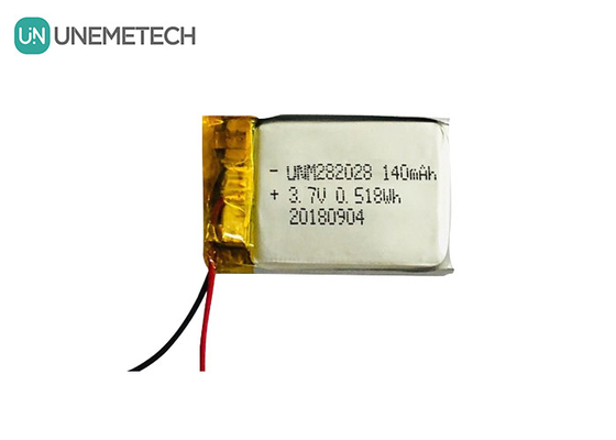 Gezilebilir cihazlar için düşük öz boşaltma Lipo Bataryası 282028 / 3.7V 140mAh Lityum Polimer Bataryası