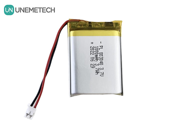 3.7V Lityum Polimer Pil 803040 Kozmetik Enstrüman için 1000mAh Poly Lityum Pil