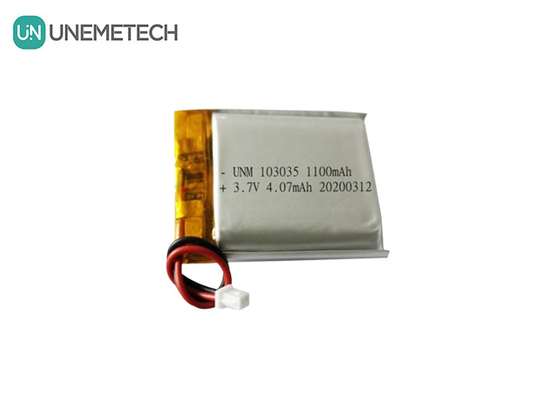 UNEMETECH 3.7V 1100mAh Lityum Polimer Pil / Uzun Döngü Hayatı Şarj Edilebilir Lipo Pil 103035