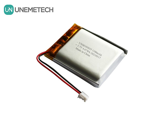 UNEMETECH 3.7V 1100mAh Lityum Polimer Pil / Uzun Döngü Hayatı Şarj Edilebilir Lipo Pil 103035
