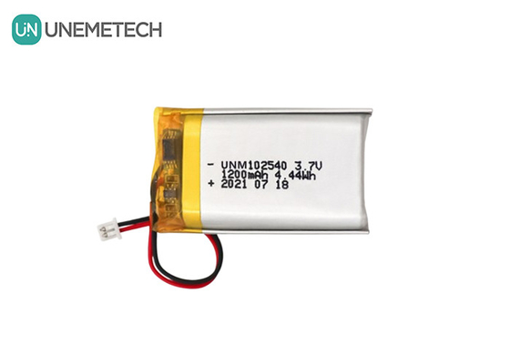 Özel Lityum Polimer Pil 102540 3.7V 1200mAh Li-Po Bataryası Güzellik Ekipmanı için