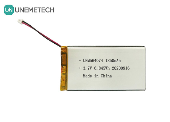 3.7V yeniden şarj edilebilir lityum iyon polimer bataryası 1850mAh 564074 tıbbi güzellik ekipmanları için