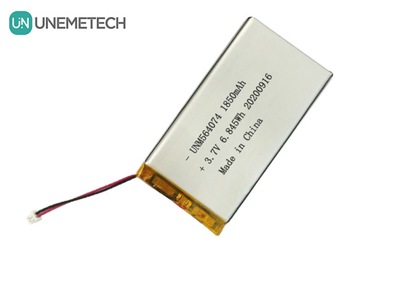 3.7V yeniden şarj edilebilir lityum iyon polimer bataryası 1850mAh 564074 tıbbi güzellik ekipmanları için