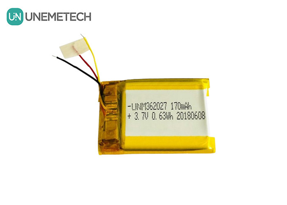 Gümüş 3.7V 170mAh Özel Li-polyer piller 362027 taşınabilir yazıcı tıbbi cihaz için