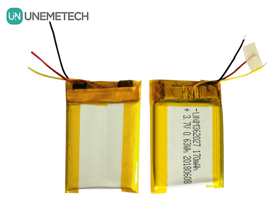 Gümüş 3.7V 170mAh Özel Li-polyer piller 362027 taşınabilir yazıcı tıbbi cihaz için