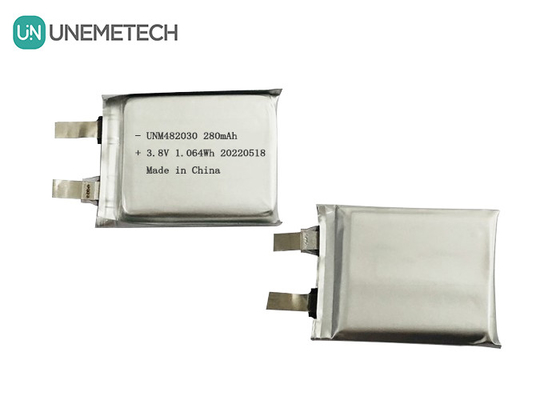 3.8V 280mAh Lipo Bataryası 482030 4.35V Yüksek Voltajlı Li-ion Polimer Bataryası