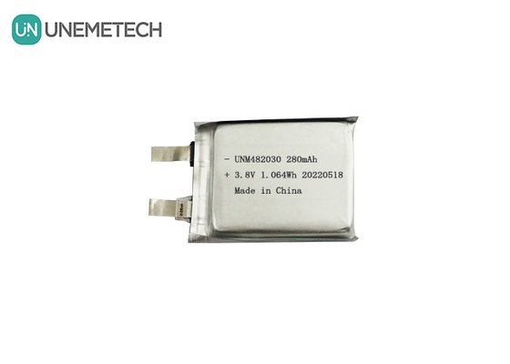 3.8V 280mAh Lipo Bataryası 482030 4.35V Yüksek Voltajlı Li-ion Polimer Bataryası