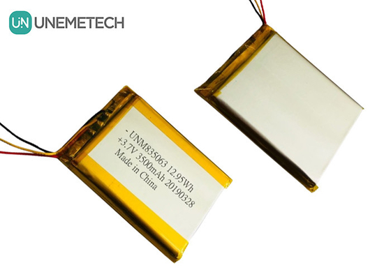 3.7V 3500mAh Özel Büyük Lityum Polimer Pil 835063 Tıbbi Güzellik Ekipmanı için